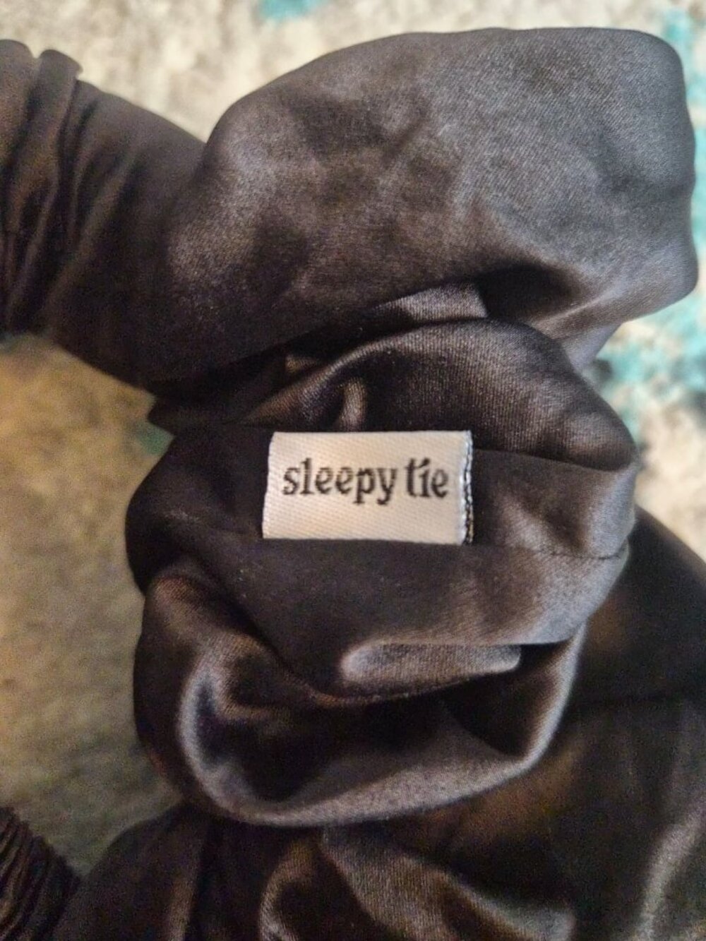 The Sleepy Tie Scrunchie - Midnight Medium - Picture 3 of 8